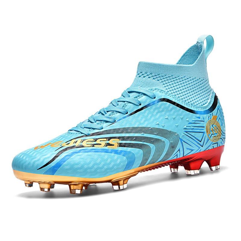 New Kids Men's School Breathable High Top Long and Short Spike Soccer Boots Grass Training Shoes