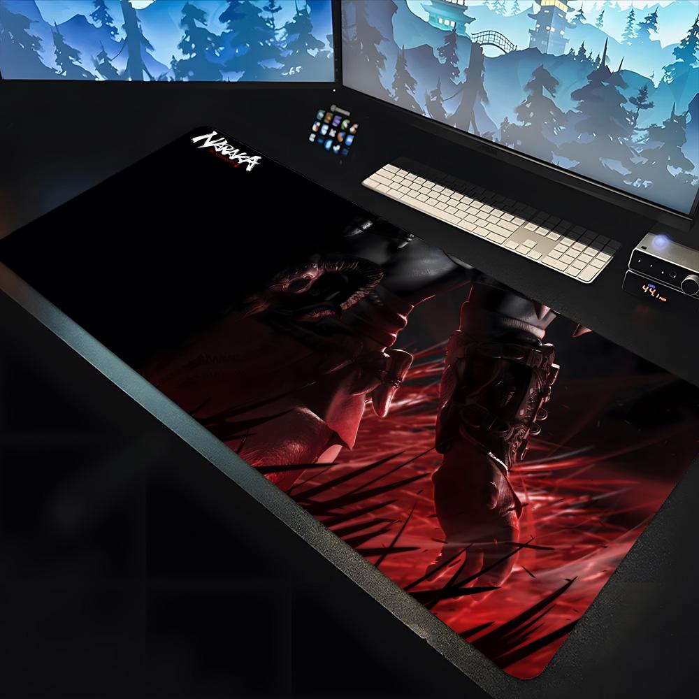 N-Naraka B-Bladepoint Mouse animation Pad large keyboard mouse desk pad non-slip rubber gaming mouse pad laptop carpet 600x300