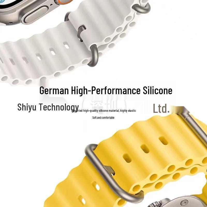Apple Watch 11 Ultra Silikonarmband mit Doppelschnalle