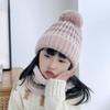 Conjunto de Chapéus de Tricô Para Mãe e Bebê Com Tecido de Lã Aquecimento de Inverno e Proteção à Prova de Vento