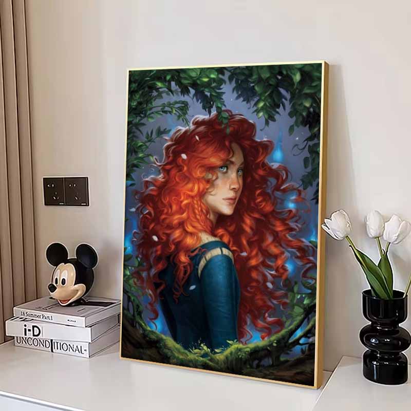 Disney Diamond Painting 5D Brave Princess Merida Cartoon Movie Cross Stitch Embroidery Handmade Gift Home Decor