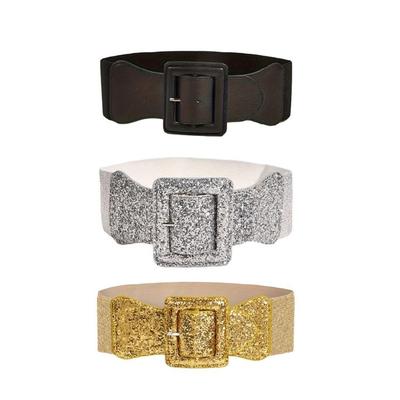 Girl Belt Cowgirl Punk Waist Belt Trendy Stylish Glitter Buckle for Jeans Dress