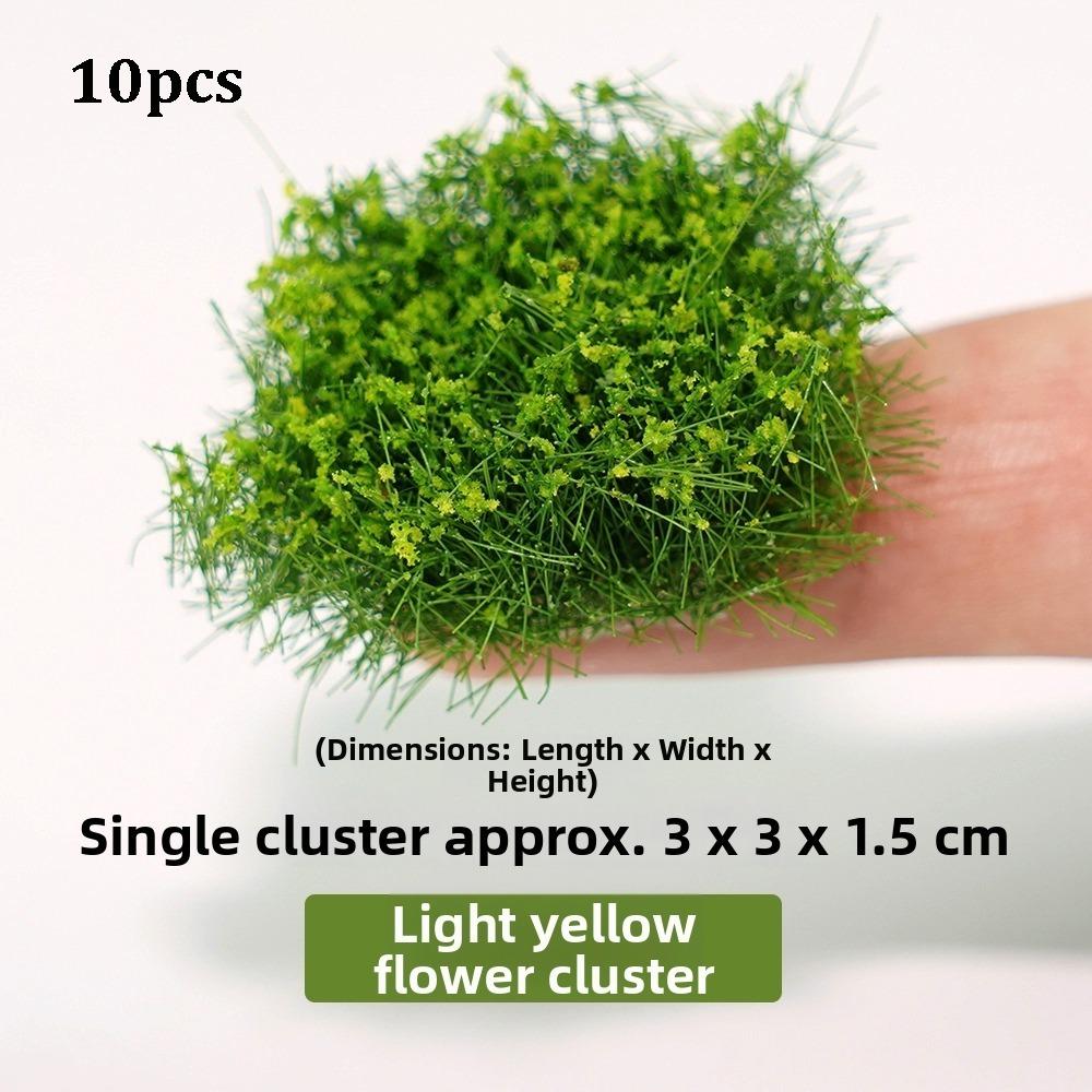 10pcs/lot 3*3*1.5cm Mixed Big Flower 10 Colors Miniature Plants Materials Layout Accessories