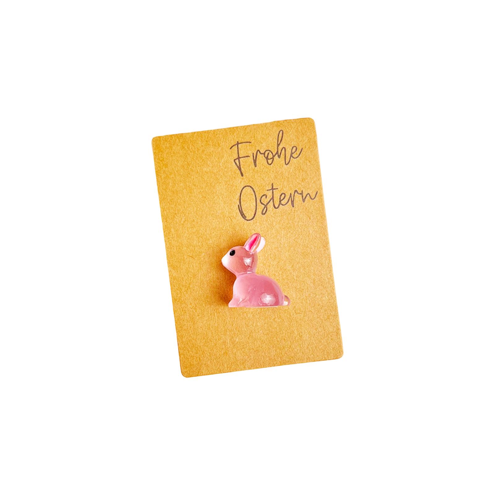 Glow-in-the-dark Bunny Resin Pocket Hug Card, Easter Greeting Gift Card, Decorative Item.