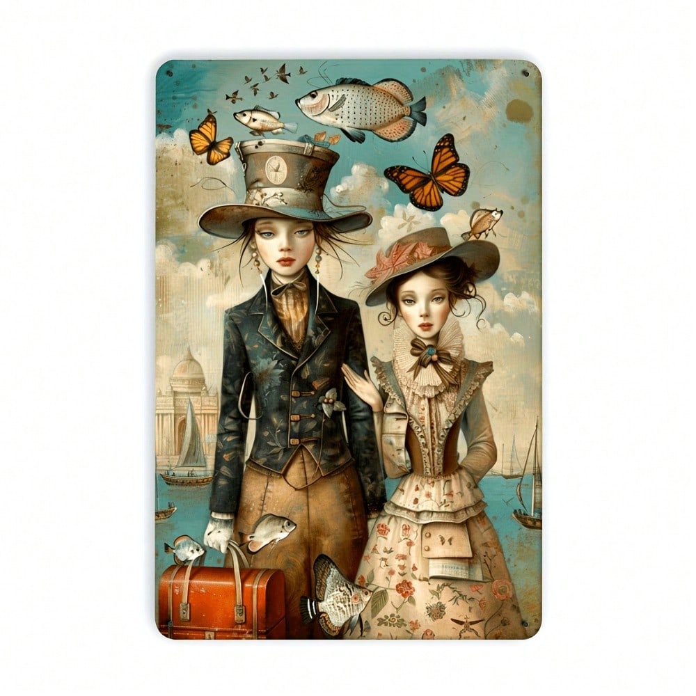 Retro Metal Paintings, Furniture, Living Room Decoration 20x30cm