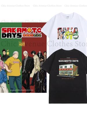 Anime SAKAMOTO DAYS Series Print Tshirt Casual Summer Tee Short Sleeve Tops Daily Clothes for Unisex Women Oneck Pullovers