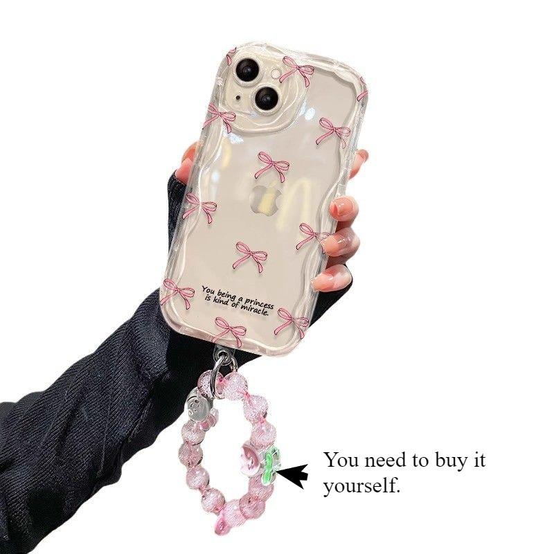 Bowknot Phone Case for IPhone 16 Pro Max 15 14 13 12 11 Plus Shockproof Transparent Soft Cover Protection Back Cover Bumper