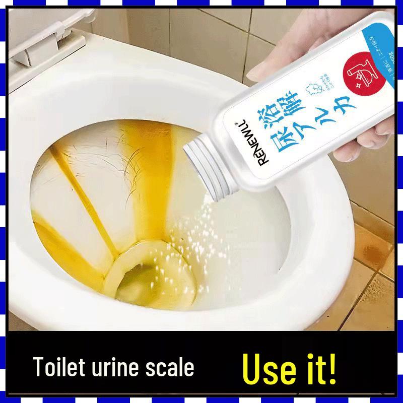 Toilet Bowl Urine Scale Remover & Odor Eliminator Cleaner No