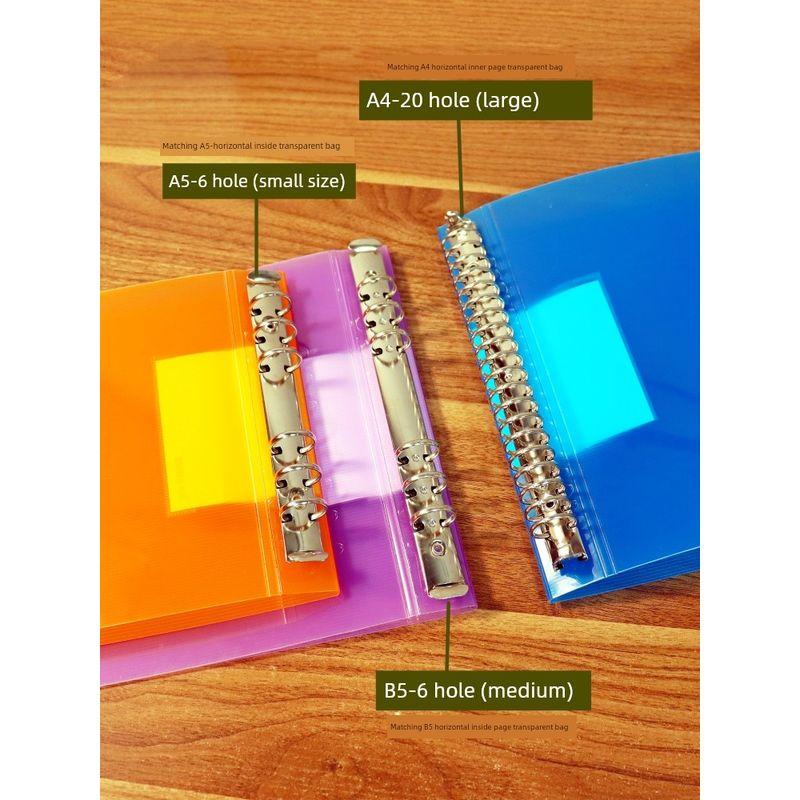 Horizontal Folder A4 Folder Loose-Leaf Punch Folder A5/B5 Photo Art Works Manuscript Paper Storage Clip