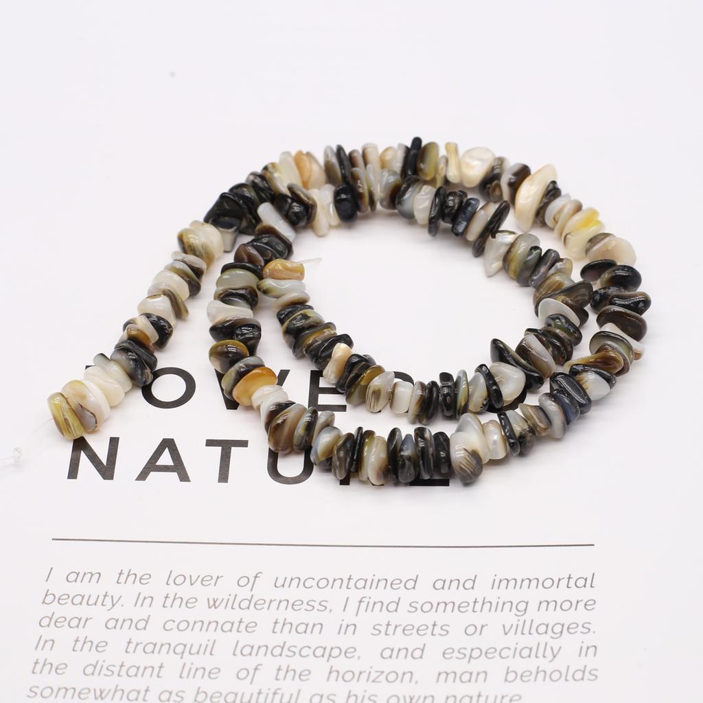 Bead Assortments Shell Beads 7-9 mm Black Shell Irregular Isolation Beads For Jewelry Making DIY Pendants Necklace Earrings Bracelet Accessory