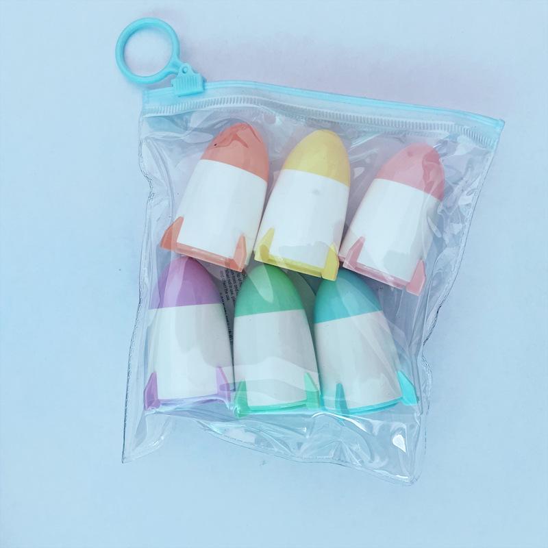 6-Color Mini Pill Highlighter & Marker Set