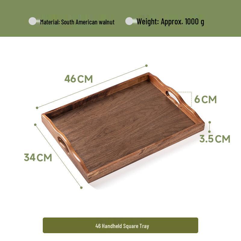 Yimao Rectangular Walnut Wood Serving Tray