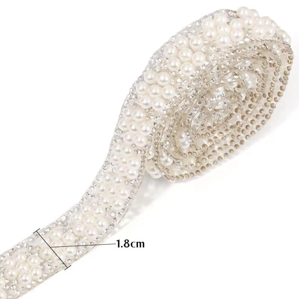 1 Yard Colorful Self-Adhesive Rhinestone Tape DIY Diamond Ribbon  Clothing Decoration