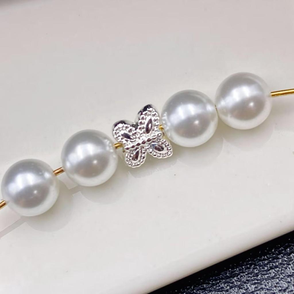 14k/18k Gold-Filled Butterfly Spacer Beads - 6mm, Color-Preserving Charms for DIY Bracelet & Jewelry Making