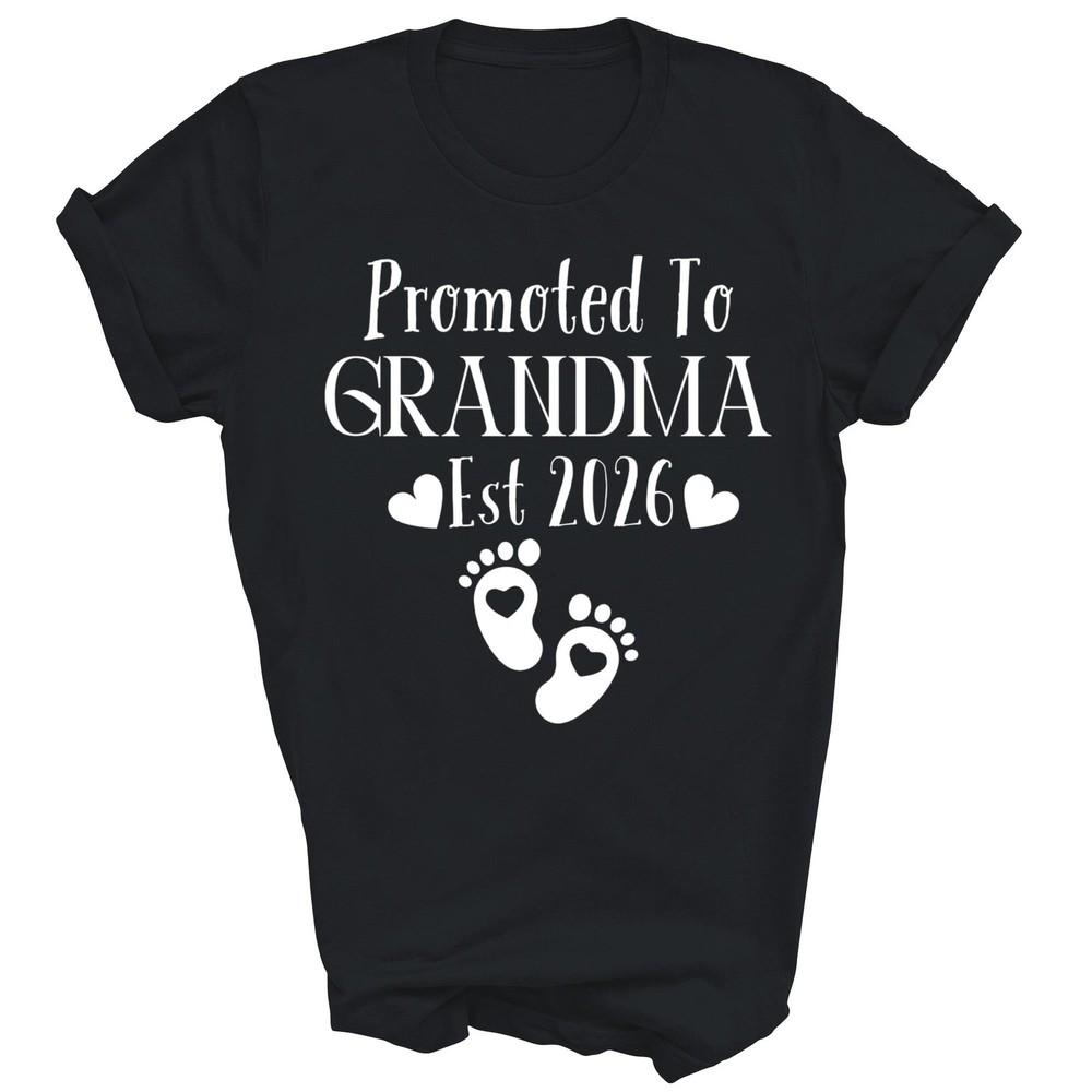 

Promoted To Grandma Est 2026 Unisex Shirt Gift 4XL