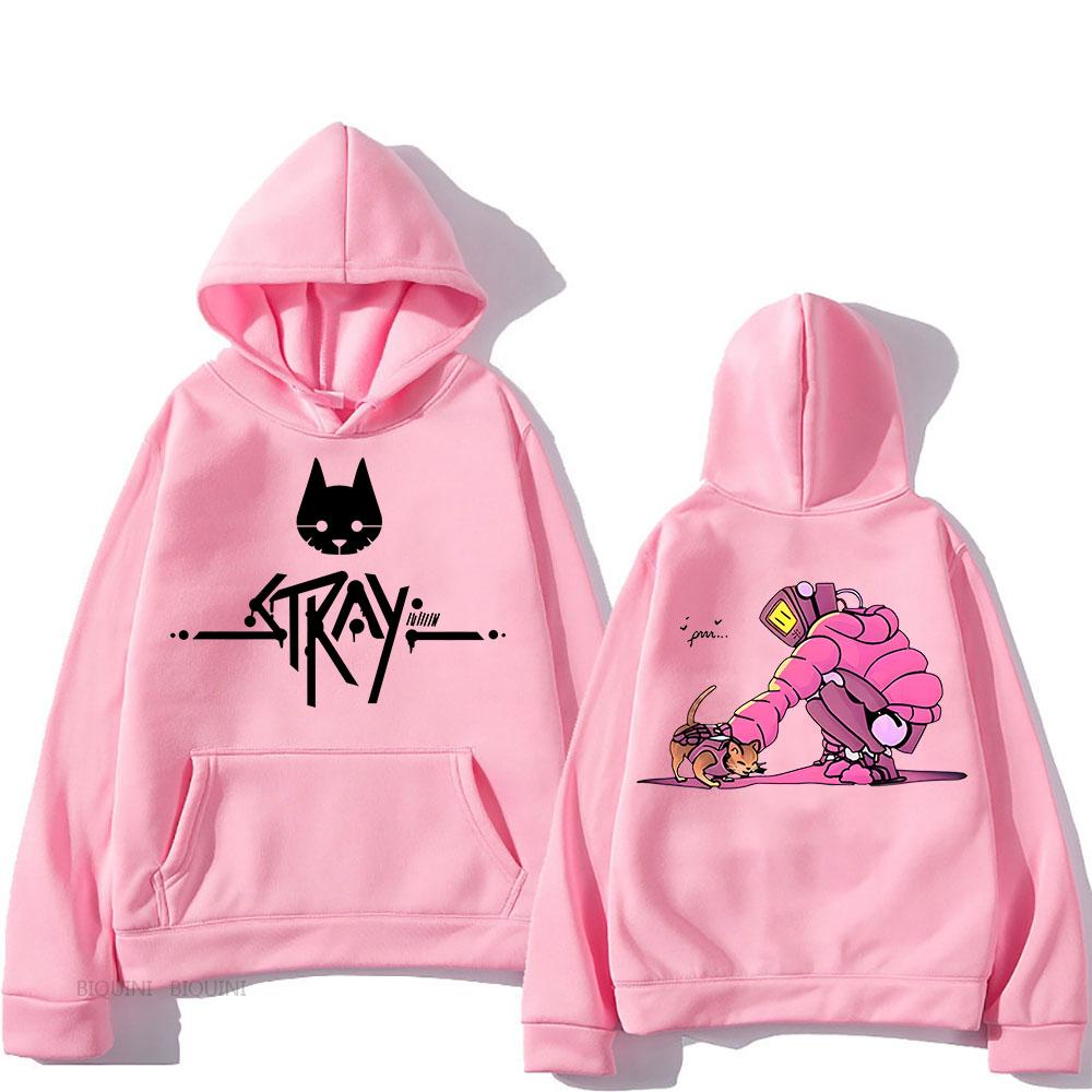 Cartoon Street Cat Hat Sweatshirt Comfortable Printed Men's Sweatshirt Harajuku Unisex Cartoon Hat Sweatshirt