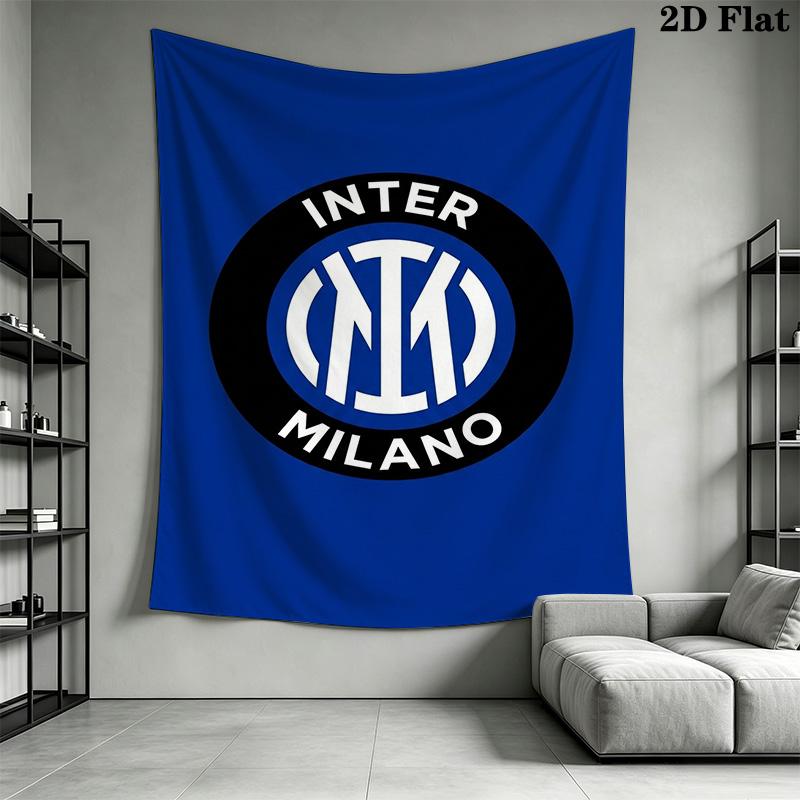 Inter Milan Crest Wallpaper Bedding 1 Duvet Cover 2 Pillowcase Without Core Christmas Birthday Gift Duvet Cover And Pillowcase