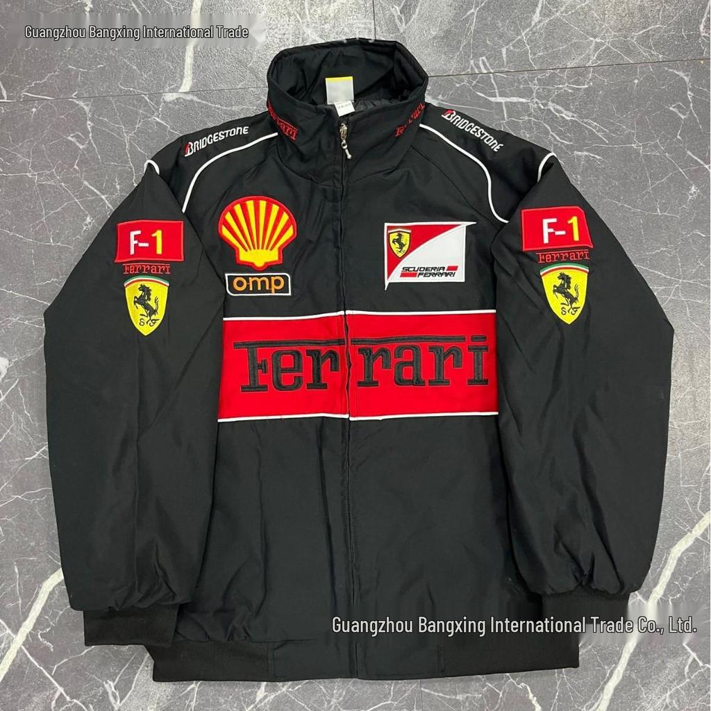 F1 Embroidery Racing & Cycling Suit - Retro American Style Jacket for Men & Women