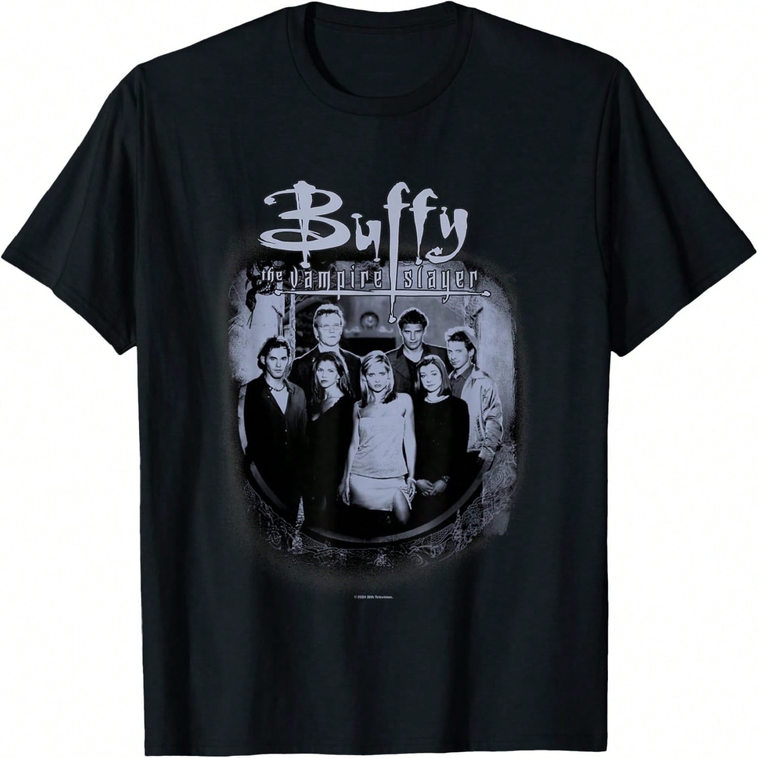Buffy The Vampire Slayer Buffy & Angel Faces Vintage Shot T-Shirt S разноцветный