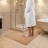 Tappetino da Pavimento per Bagno a Forma di L Resistente all'Usura Velluto Corallo Antiscivolo Zerbino Tappetino per Box Doccia Bagno