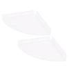 2Pcs Acrylic Corner Floating Shelves Wall Mount Shower Shelf Clear   for Bathroom Storage