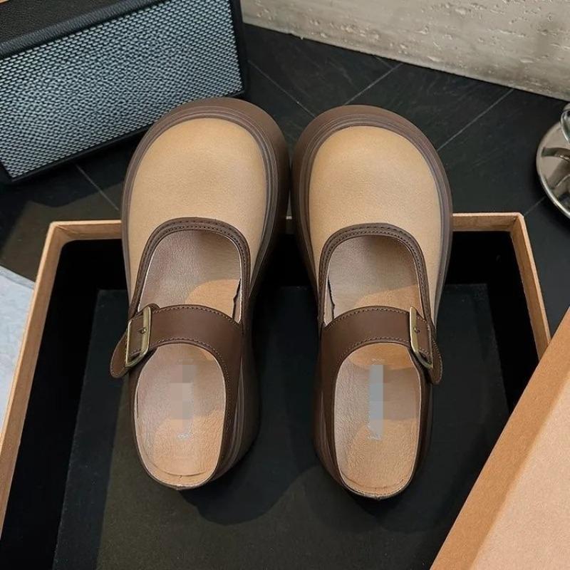 High-heel Platform Half-heeled Slippers - New Style, Versatile Women s Shoes 35