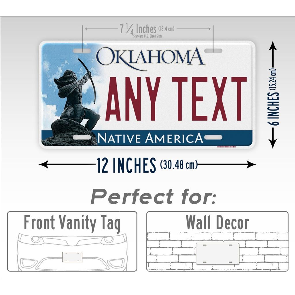 Personalized Oklahoma Native American Metal Wall Art Home Decor