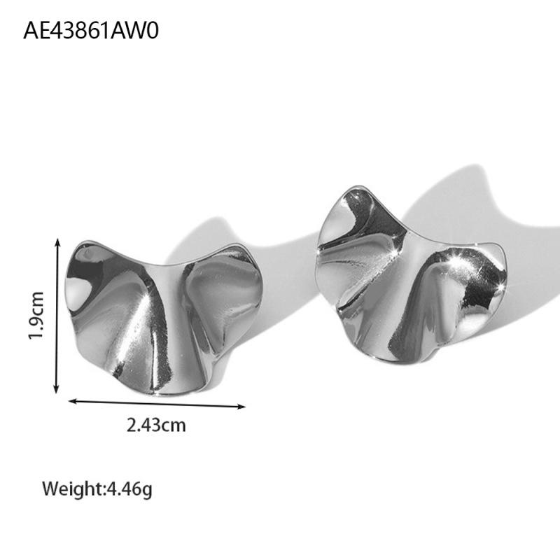INSSGG European & American Style Irregular Art Stud Earrings: Titanium Steel Versatile Earrings