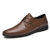 Men Genuine Leather Oxford Shoes Luxury Dress Man Casual Lace-Up Solid Business Formal Shoes Flats High Quality Leather Footwear