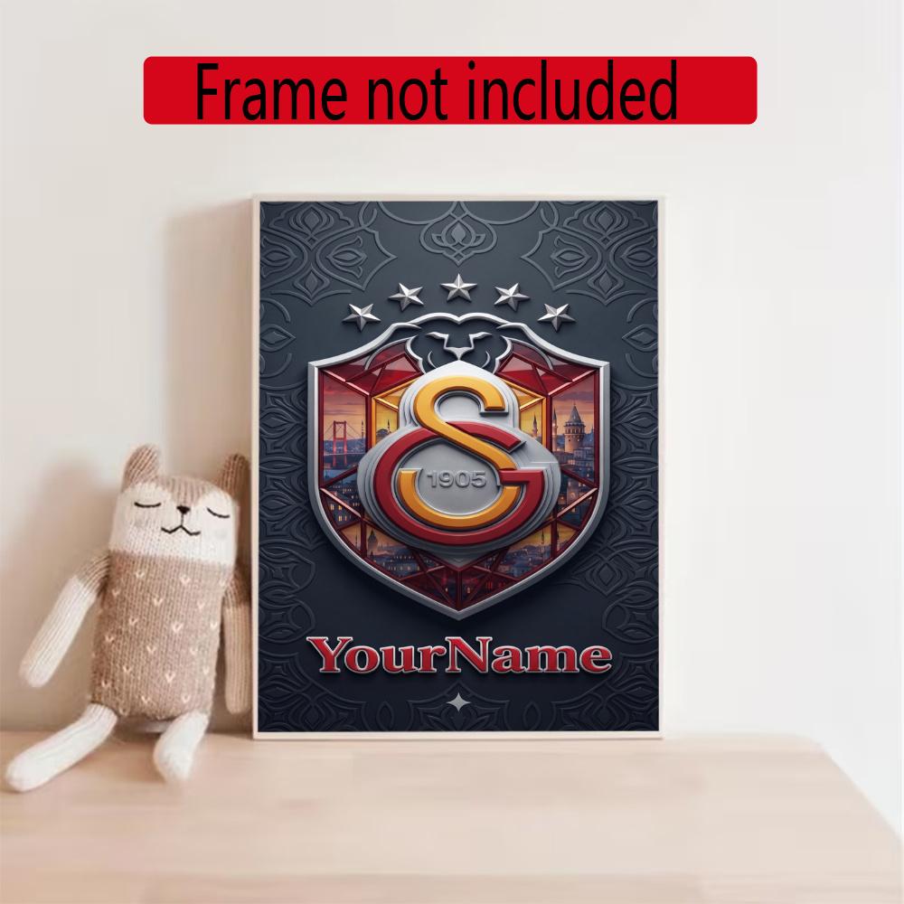 Galatasaray Personalized Name Round Diamond Painting Kit Diamond Embroidery Painting Rhinestones Mosaic Frameless Handwork Decoration Arts