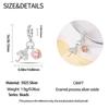 Authentic Original Copper Metal Charm Bead Components Luxury Rose Gold Rose Flower Umbrella Pendant Bead Component Bead Components Compatible With