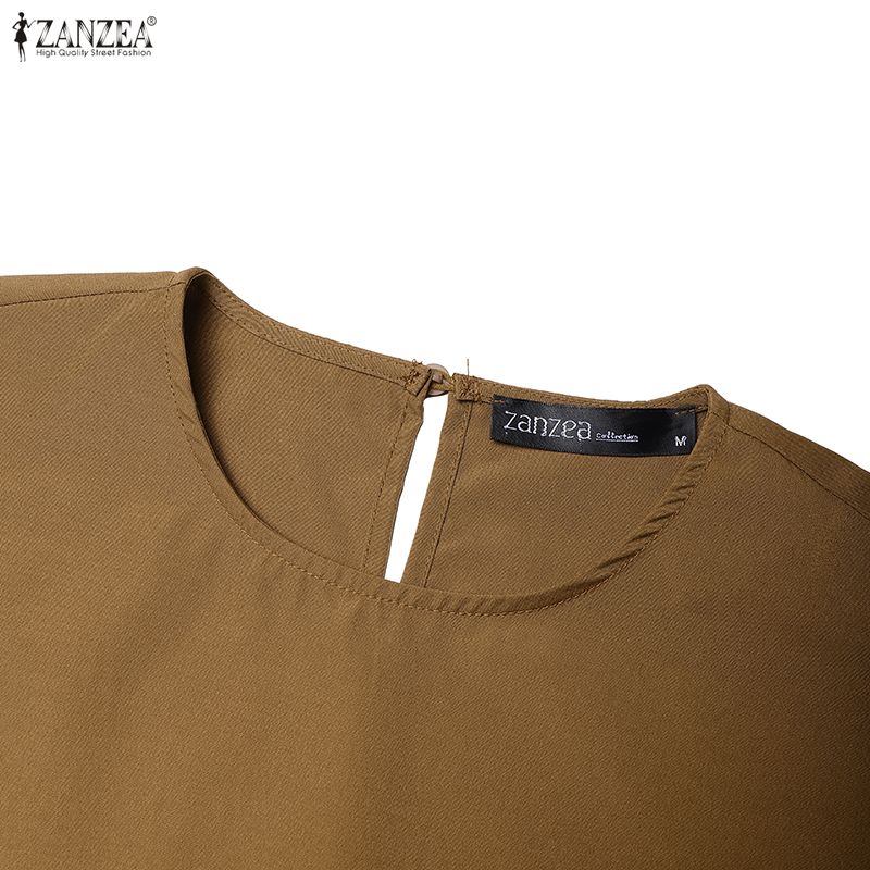 ZANZEA Kadın Yarım Kollu Bluz ve Pantolon Günlük İki Parça Takım Elbiseler