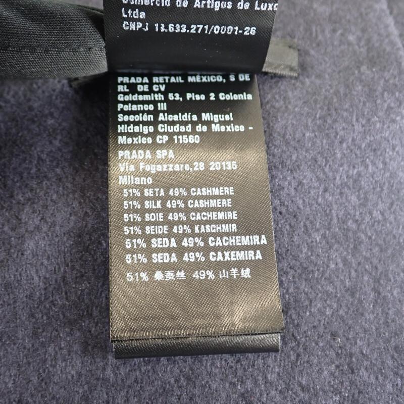 Prada 2FS047_2COP_F0008 Scarf Navy Silk/cashmere Mens
