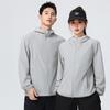 1011 new summer cool ice silk sunscreen clothing women's hooded UV protection sunscreen clothing men's upf10 + skin clothing