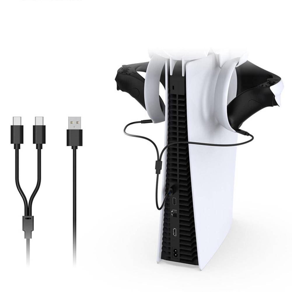 2-in-1 Usb Data Cable Charger Charging Cable Type-c Interface Compatible For Switch/PS5/PSVR2 Handle
