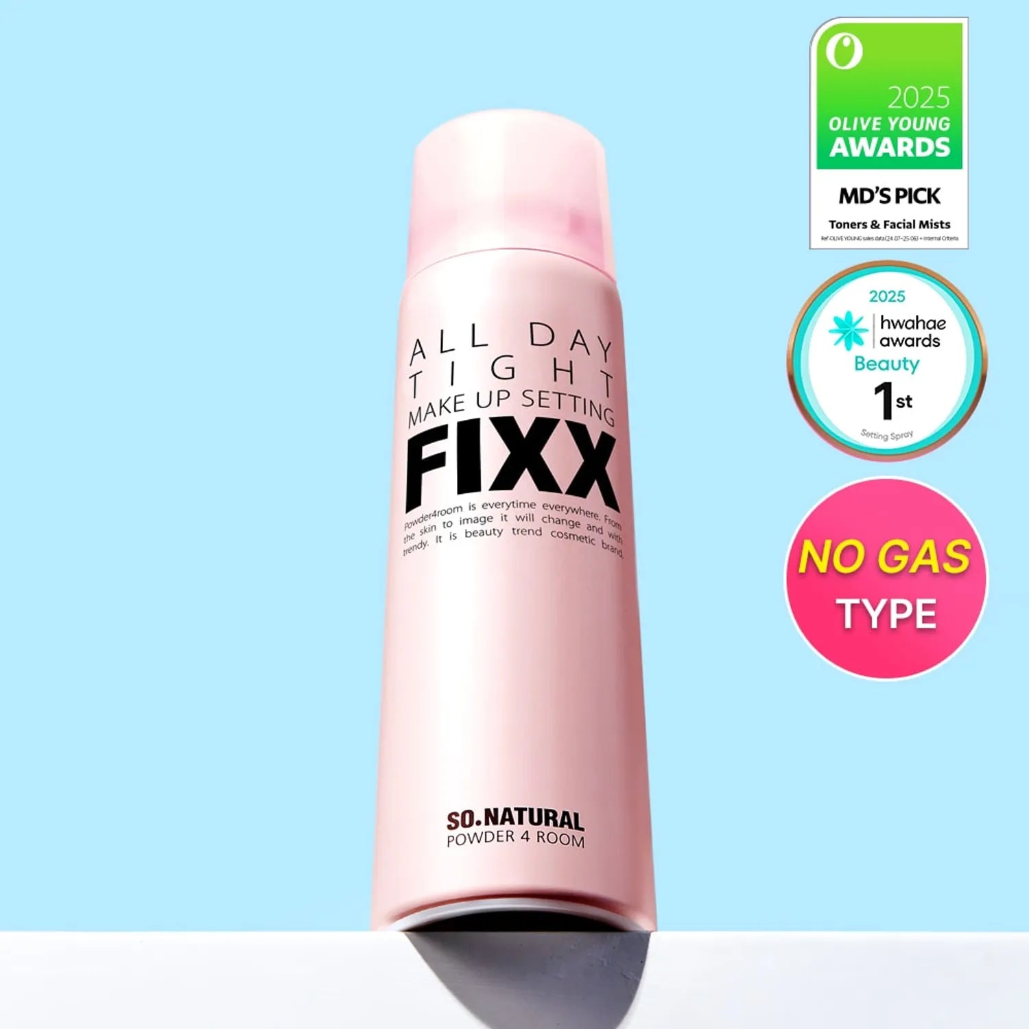 так натурально Весь День стойкий Фиксатор для Макияжа Fixx 75мл (Тип без газа) 75ml