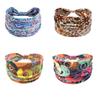 Bohemian Cashewblumen Elastisches Sport-Stirnband für Damen – Breiter Rand Haarreif zum Gesichtswaschen