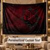 Skull Gothic (176) Theme Wall Tapestry Customized With Name Text Personalized Hanging Tapestry For Bedroom Living Room Decor