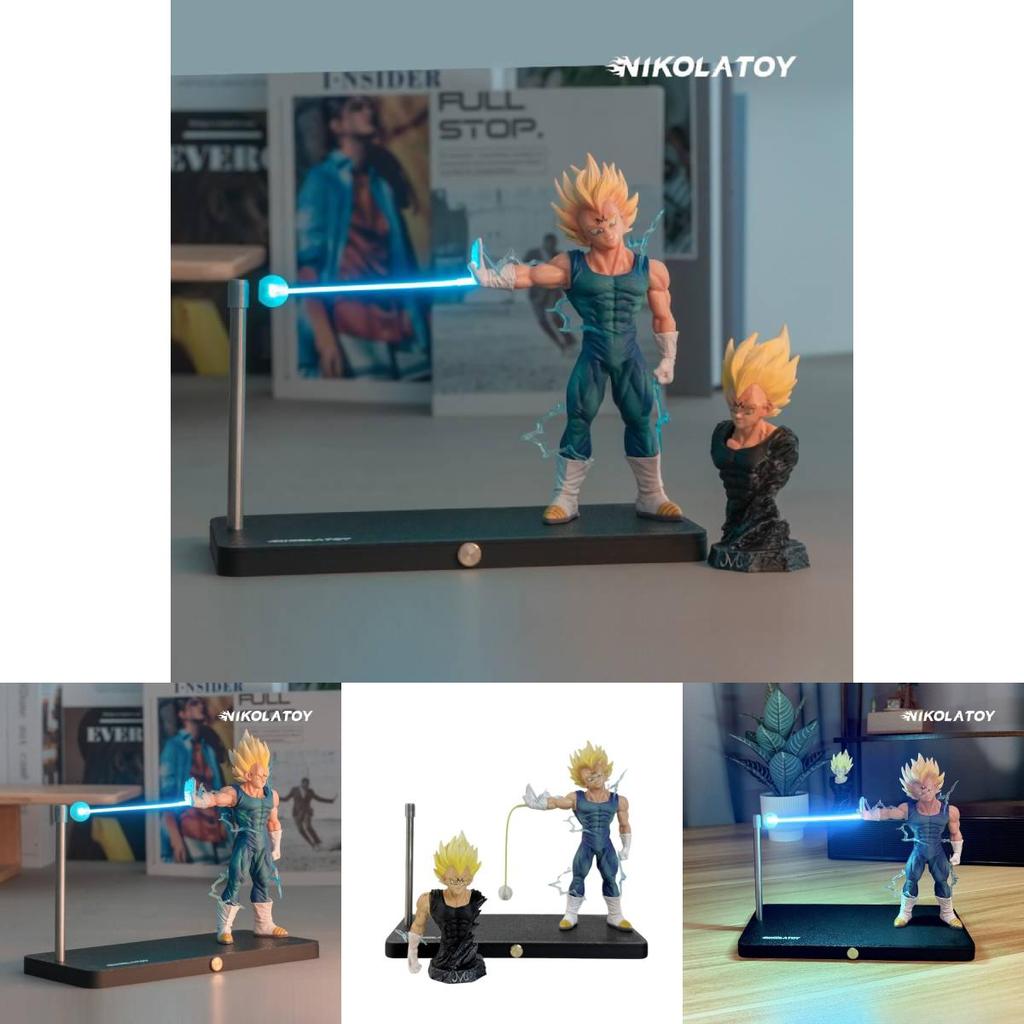 Dragon Ball Magnetic Night Light With Saiyan Vegeta Anime Figurine For Collectors Display