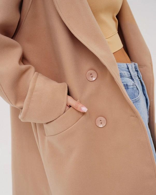 ISSA Plus Slit Cashmere Coat