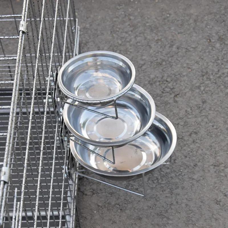 Wisząca Stalowa Miska dla Psa Montowana na Ścianie Pojemnik na Wodę i Karmę dla Kota Psa Dozownik Mocowany Metalowy Uchwyt Wsparcie Zapobiegający Przewróceniu 23cm