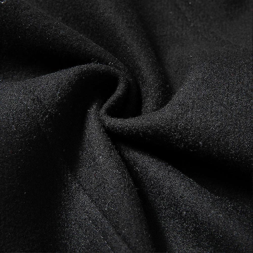Men's Notch Lapel Single Breasted Coat Long Formal Business Trench Coat British Style Fashionable Overcoat Peacoat