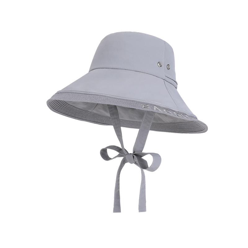 Summer Big Brimmed Fisherman's Hat Solid Color Sunscreen Hat Women's Outdoor Travel Mountaineering and Fishing Sunscreen Hat