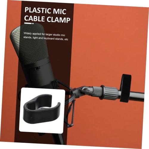 Gadpiparty 20pcs Microphone Cable Holder Clips for Microphones, Flexible and Durable