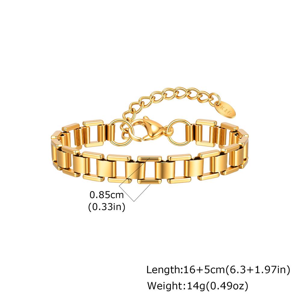 Stainless Steel Strap Simple Bracelet, Daily Commuting Versatile Jewelry Women, Jewelry Br-2680