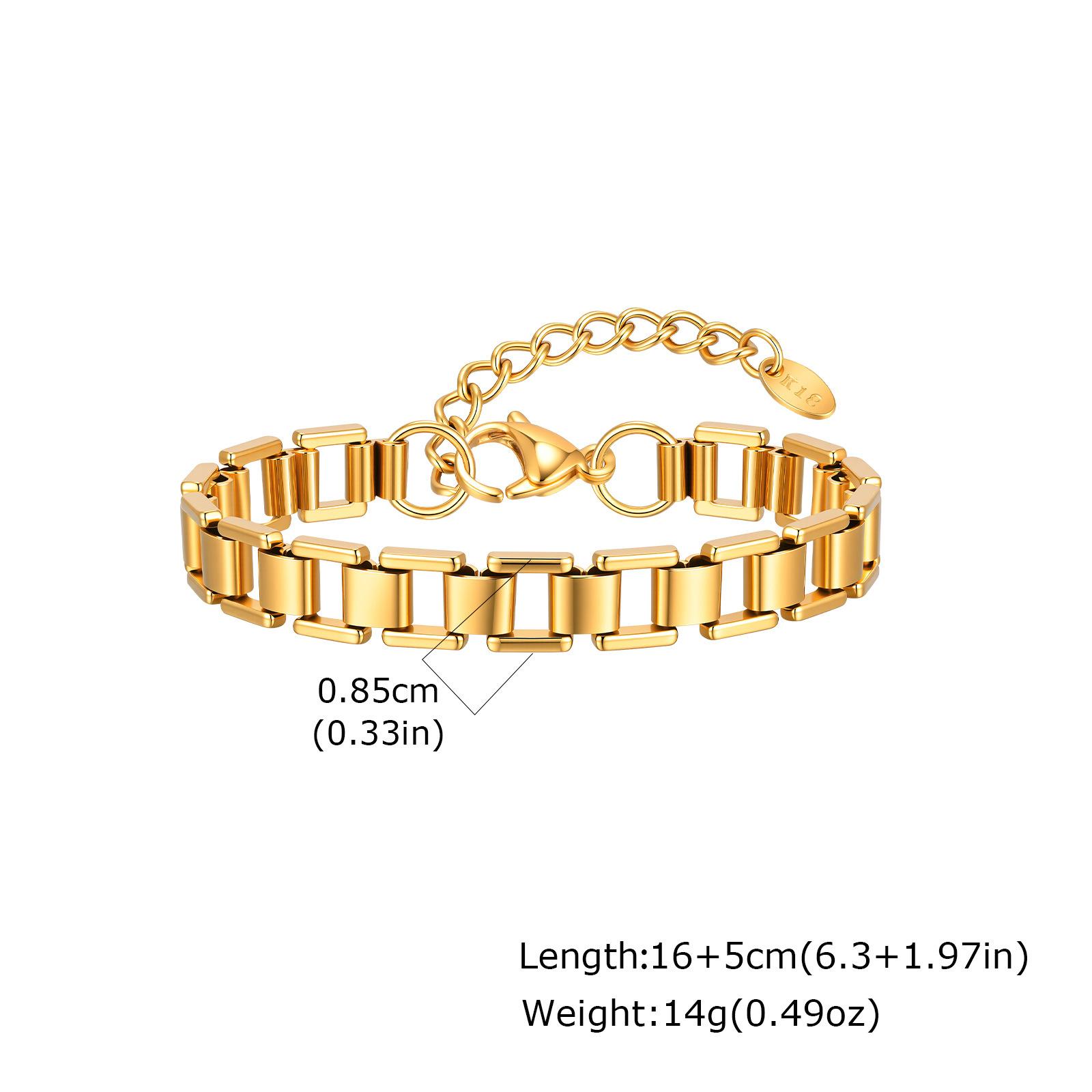

Stainless Steel Strap Simple Bracelet, Daily Commuting Versatile Jewelry Women, Jewelry Br-2680 золотий
