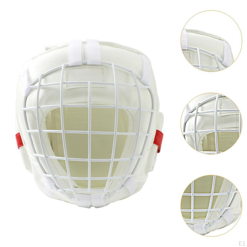 Boxing Headgear Forehead and Ear Protection Ventilated Full Face Guard for Grappling