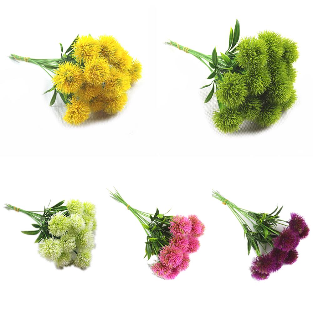 Buy 10 Pcs Artificial Plastic Flowers Dandelion Wedding Home Hotel Garden Decoration at