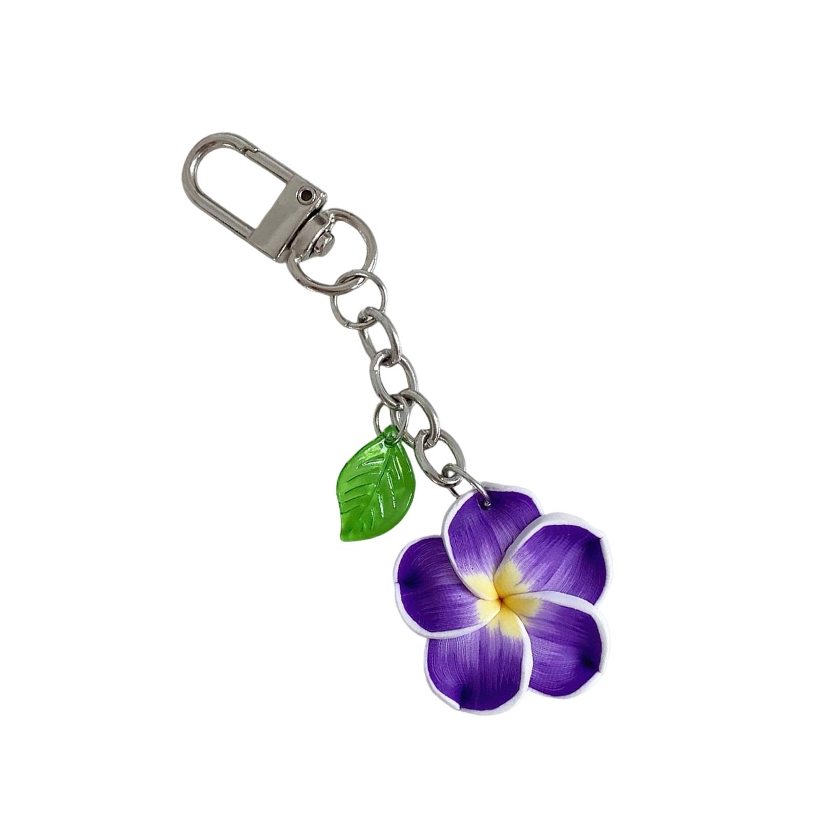 

Cute Cartoon Egg Flower Keychain Lightweight Acrylic Summer Style Bag Charm For Women Girls Kids Durable Decorative Accessory