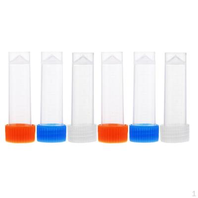 Tubi di stoccaggio in plastica trasparente da 6 pezzi con contenitore per cucire con tappo